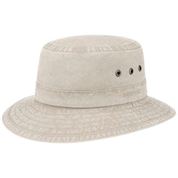 Stetson Reston Freizeithut Damen/Herren (Kophöhe ca. 9cm) - Schlapphut aus Bio-Baumwolle Packable -