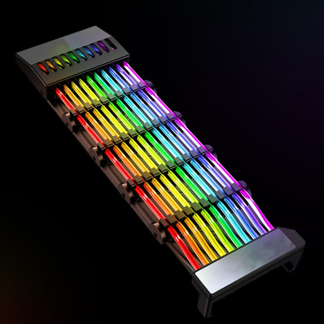 Garneck 3 Pin Argb Verlängerungskabel RGB Netzteil Ummantelt 24 Pin ATX Mainboard Computer Zubehör