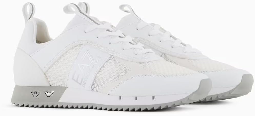 EA7 Emporio Armani Sneaker Black and White Carbon Low-Sneaker 42.5 EU Weiss, 42.5 EU Wei&#xDF;