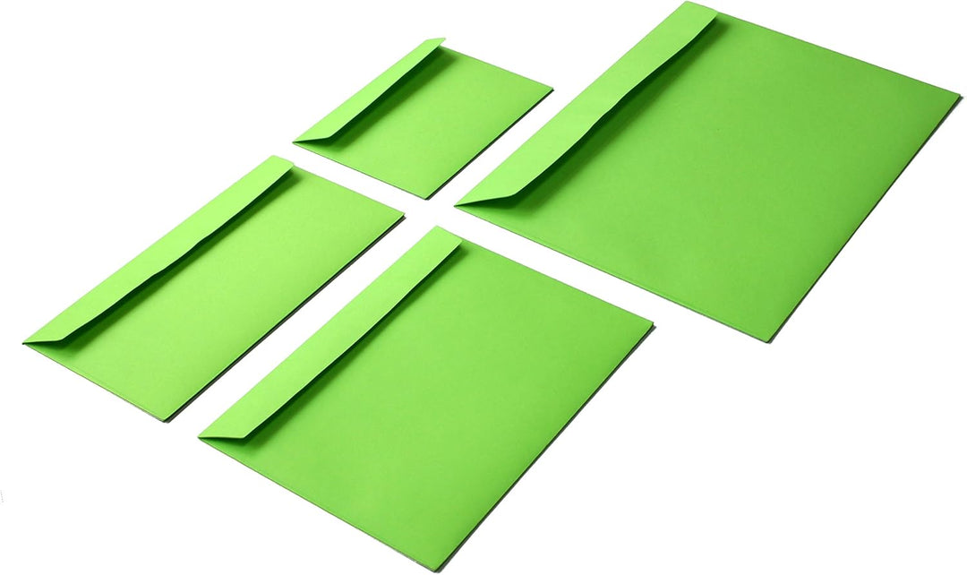 Briefumschläge DIN lang C6/5 114x229 mm grün 120 g/m² ohne Fenster haftklebend (Artikel: 208A) (500)