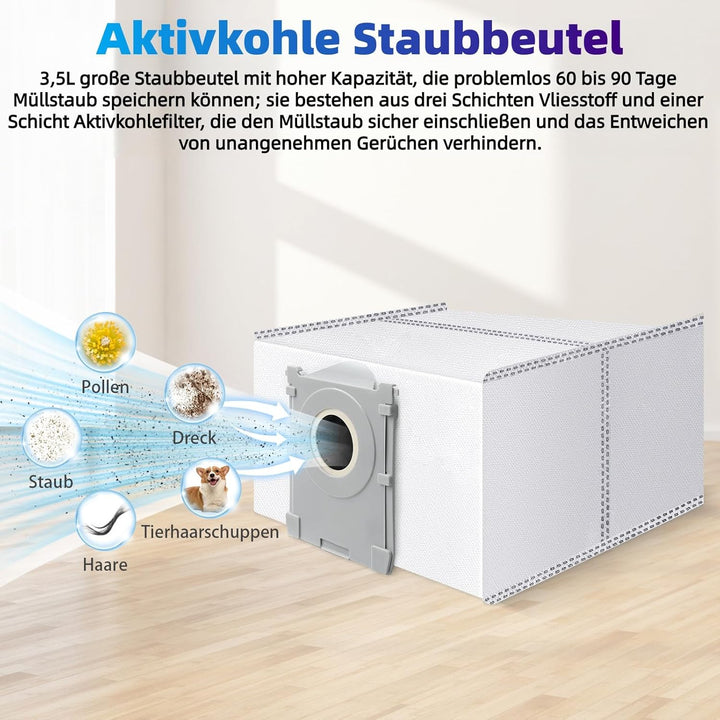 Bluearks 19 Stück Zubehörset für Ecovacs Deebot X8 Pro Omni/X8 Omni Saugroboter, 1 Hauptbürste, 4 Fi