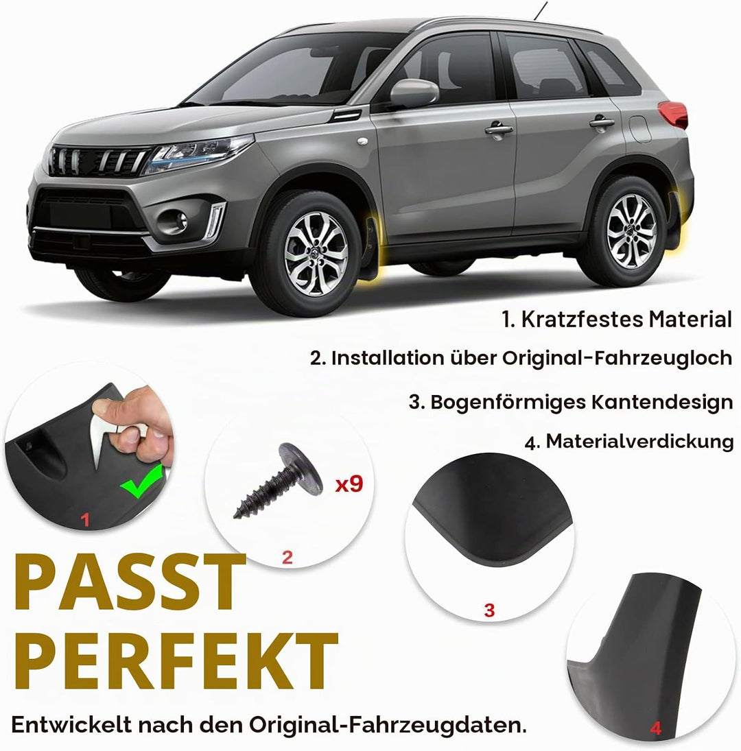 Psler Auto Schmutzfänger Kotflügel Spritzschutz Kit für Vitara 2016-2023 Suzuki Vitara 2016-2023, Su