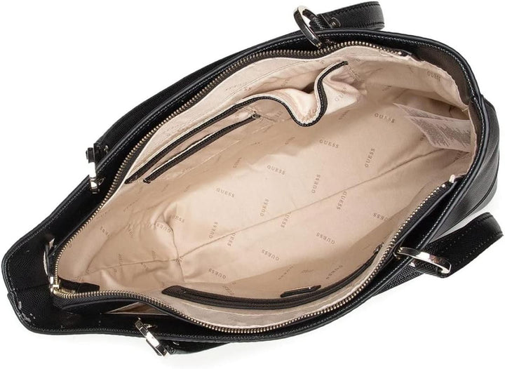 GUESS Damen Noelle Elite Tragetasche, Einheitsgrösse Schwarz, Schwarz