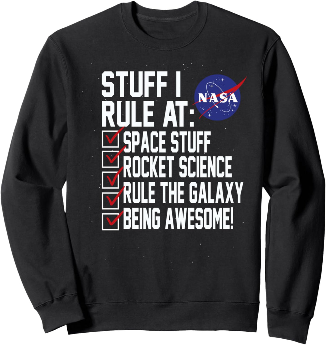 NASA Stuff I Rule At Checkbox Text Sweatshirt