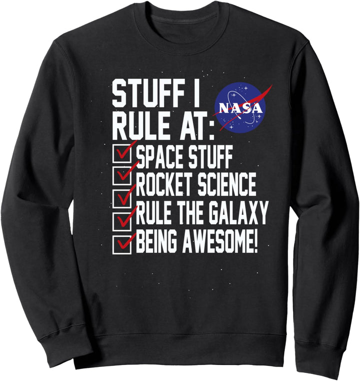 NASA Stuff I Rule At Checkbox Text Sweatshirt