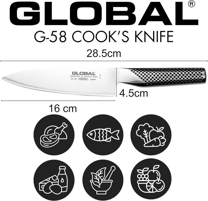 Global G-58 Kochmesser, 16 cm