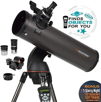 Celestron 31145 NexStar 130SLT-Mak tragbares, motorbetriebenes Newtonsches Spiegelteleskop mit schne