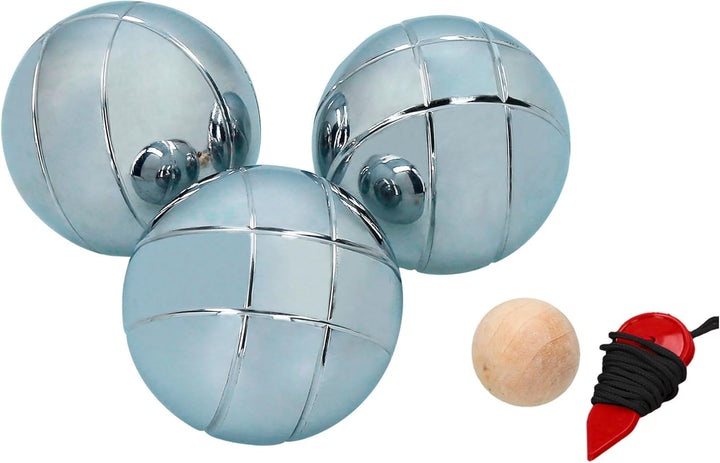 AKTIVE 54034, Petanque-Koffer mit 3 Sportbällen