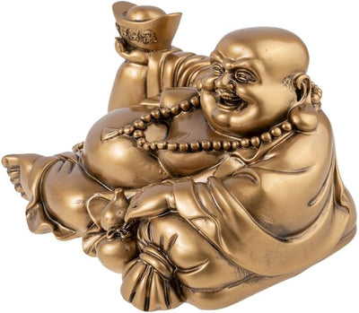 Grosser lachender Buddha Goldfarben, Goldfarben
