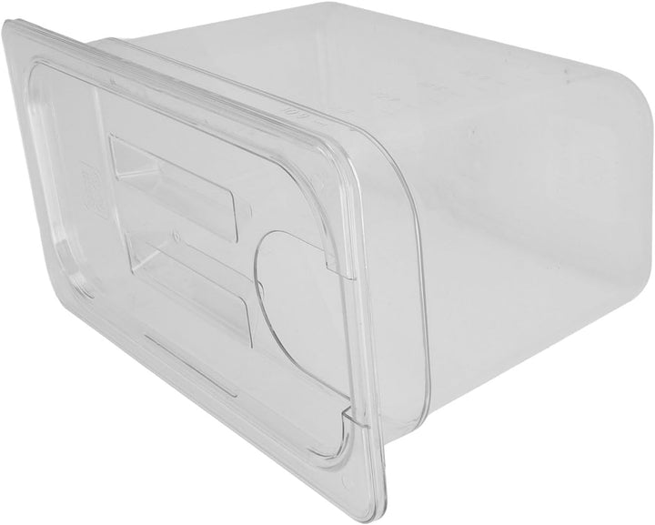 Kochbehälter, 6,9 L, Transparente Behälter für Langsames Kochen mit Deckel, Sous-Vide-Behälter, Hitz