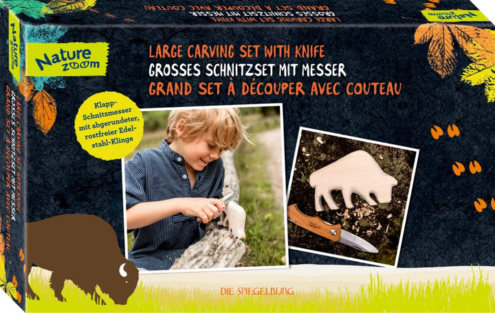 Die Spiegelburg - Grosses Schnitzset mit Messer, Nature Zoom, 17674