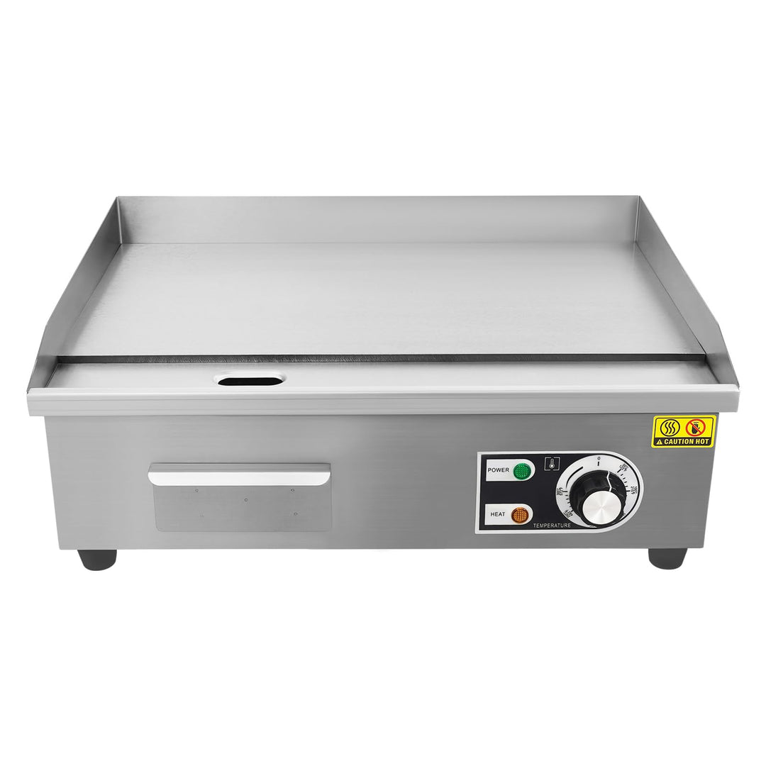 3000W Kommerzieller Elektrogrill, halbflacher Arbeitsplattengrill, Edelstahl-Restaurantgrill 22 "Ele