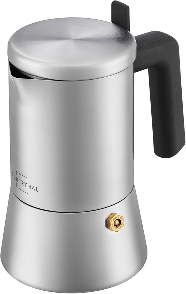 SILBERTHAL Espressokocher Edelstahl 200 ml - 4 Tassen - Induktionsgeeignet – Kaffeekocher für jeden