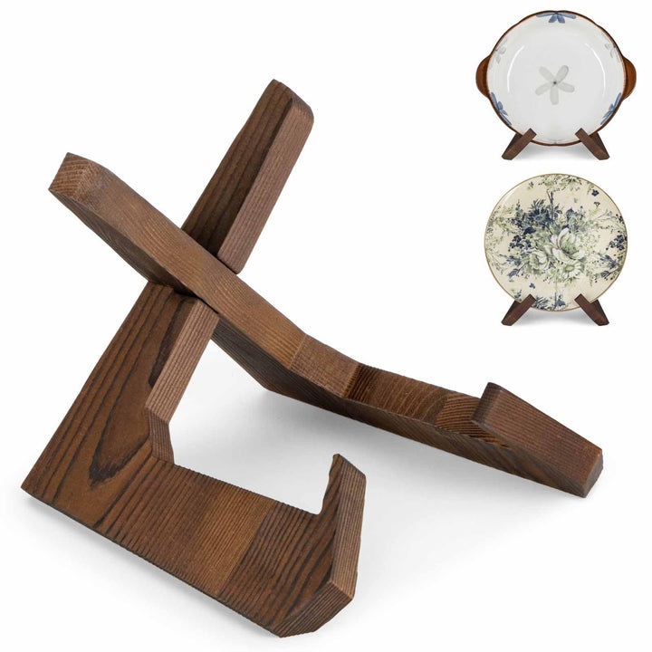 Tellerhalter, zur Aufsteller, 6,5 Zoll Schalenständer, Holz Dekorative Ständer, Display Ständer für