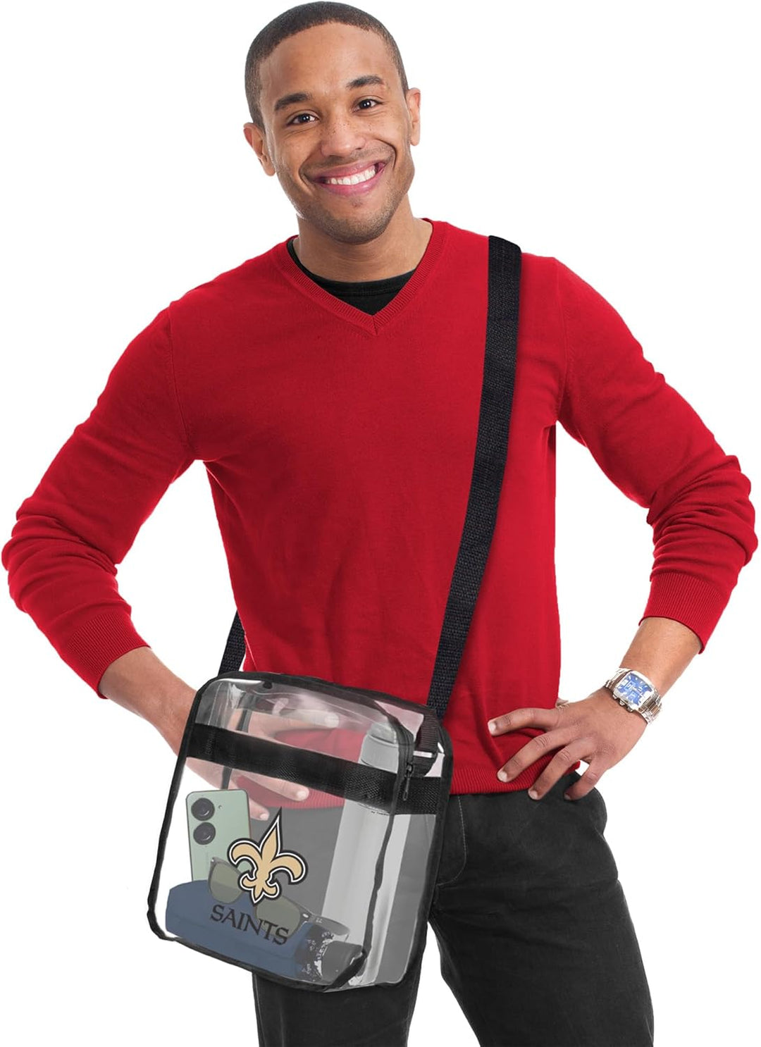 NFL Carryall Crossbody Bag New Orleans Saints, New Orleans Saints