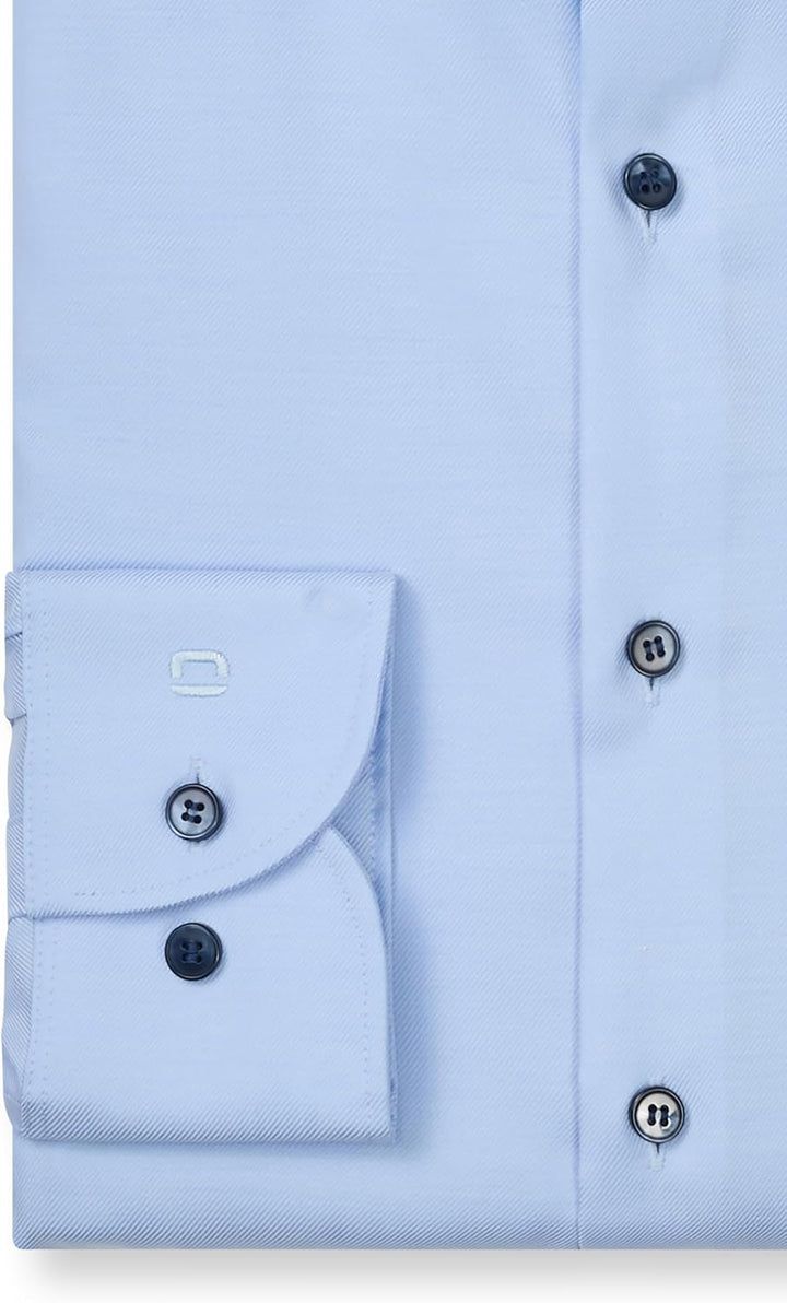 OLYMP Level Five Body fit Hemd Langarm Stretch Twill hellblau 38 Hellblau, 38 Hellblau
