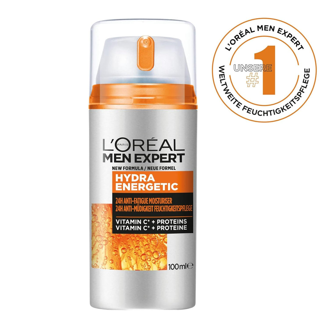 L'Oréal Men Expert Pflegeset mit Gesichtspflege und XXL Duschgel, Für Körper, Haare und Bart, Hydra