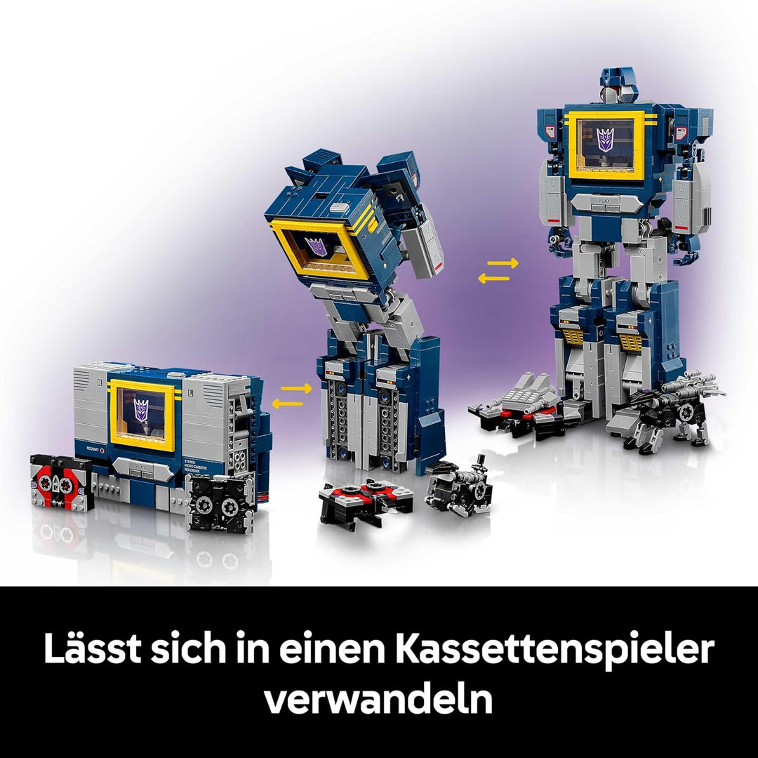 LEGO Icons Transformers: Soundwave Set für Erwachsene - Modellbau zum Ausstellen mit verwandelbaren