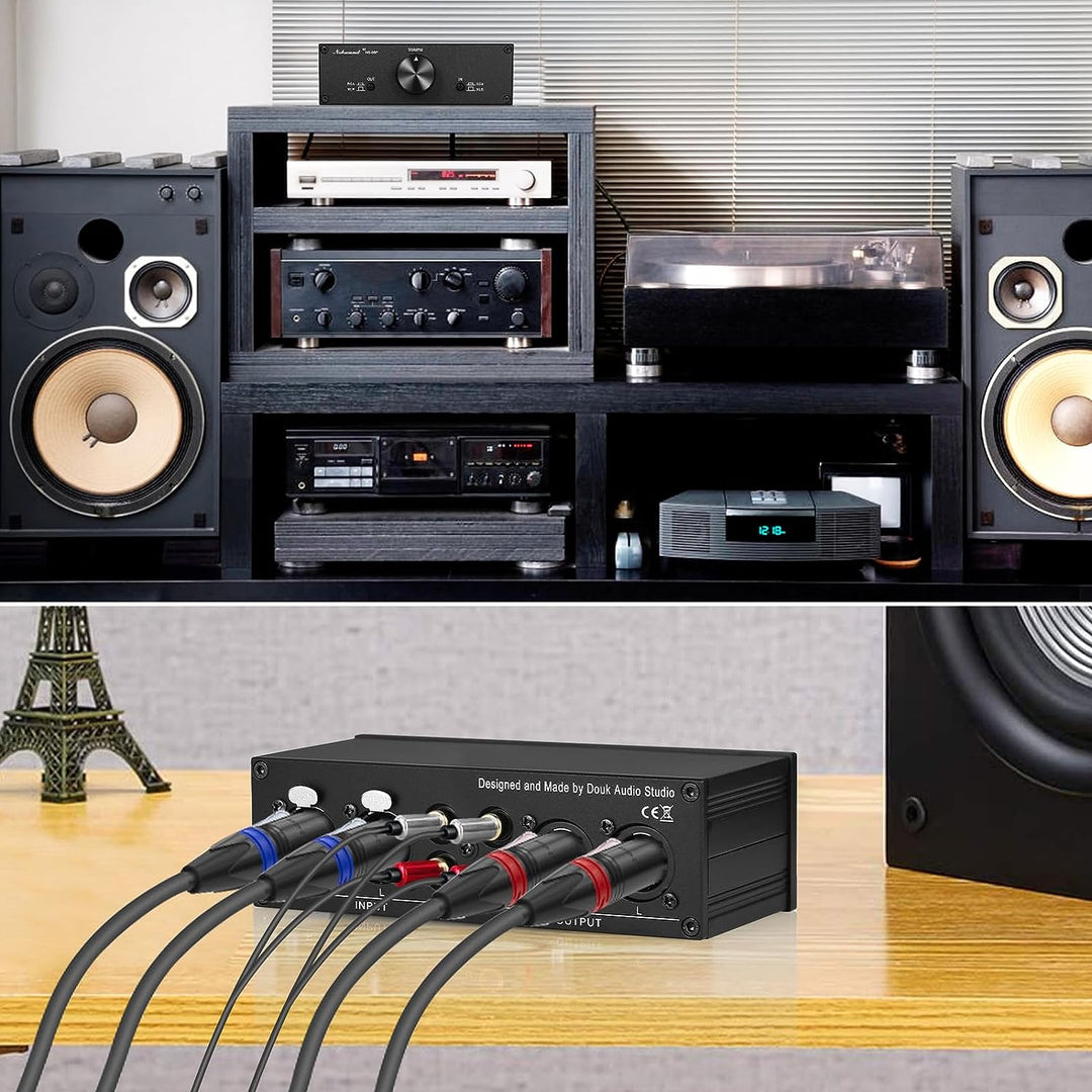 Nobsound Mini Fully-Balanced/Single-Ended Passive Preamp; Hi-Fi Pre-Amplifier; XLR/RCA Volume Contro