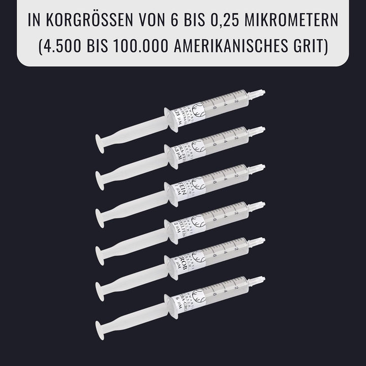 SCHWARTZHIRSCH® Premium-Diamantpaste 1 µm (14000 Grit) - langlebige Abziehpaste für Streichriemen un