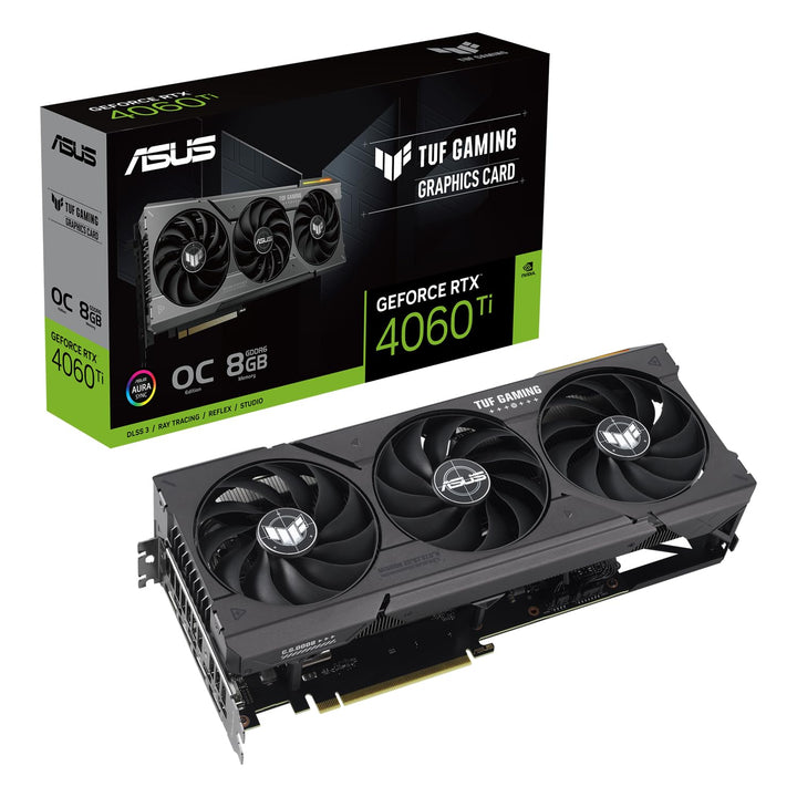ASUS TUF Gaming GeForce RTX 4060 Ti 8GB GDDR6 OC Edition Gaming Grafikkarte (Nvidia Geforce RTX4060T