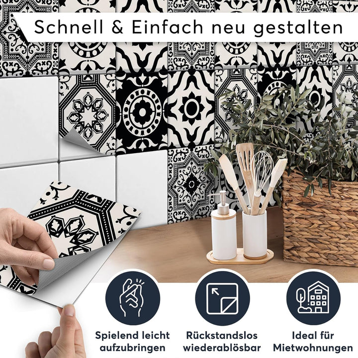 CREATISTO Mosaik Klebefliesen Stickerfliesen Fliesenfolie - Hochwertige Sticker Aufkleber für Wandfl