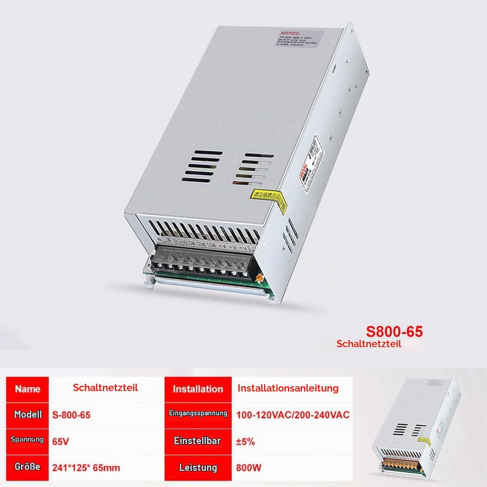 VISLONE S800-65 65V 800W Gleichstrom-Spannungsabfall Netzteilgeregeltes Schaltmodul Kompatibel mit d