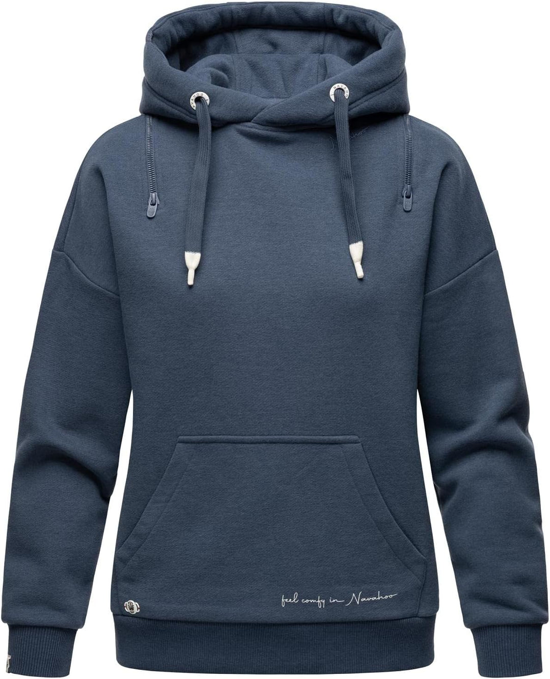 Navahoo Damen Sweatshirt Kapuzenpullover Hoodie Oversized Zuckerbärchen XS-XXL S Dusty Blue, S Dusty