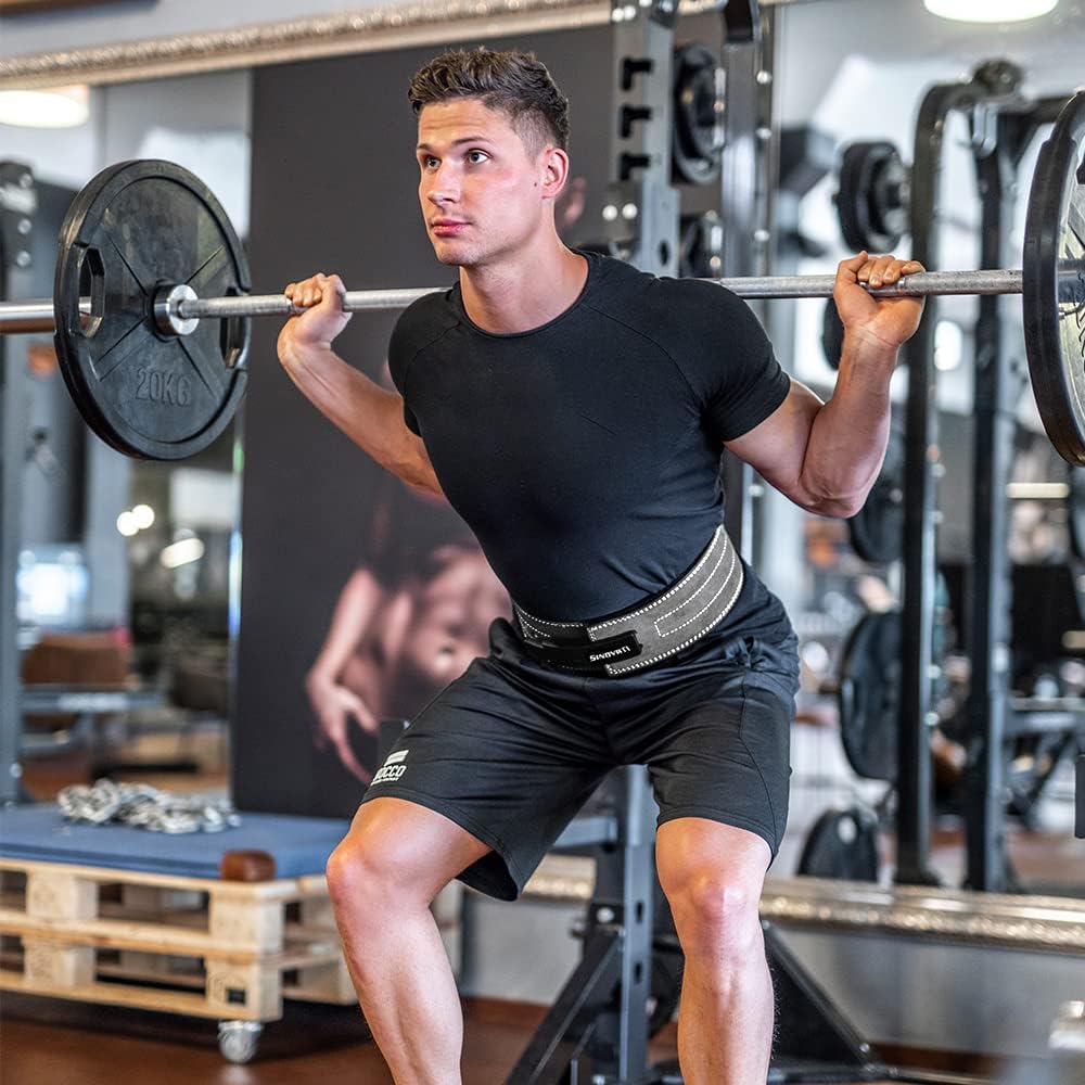 SINOVATI Premium Gewichthebergürtel KDK Gürtel aus Rindsleder mit Schnalle, Weightlifting Lever Belt