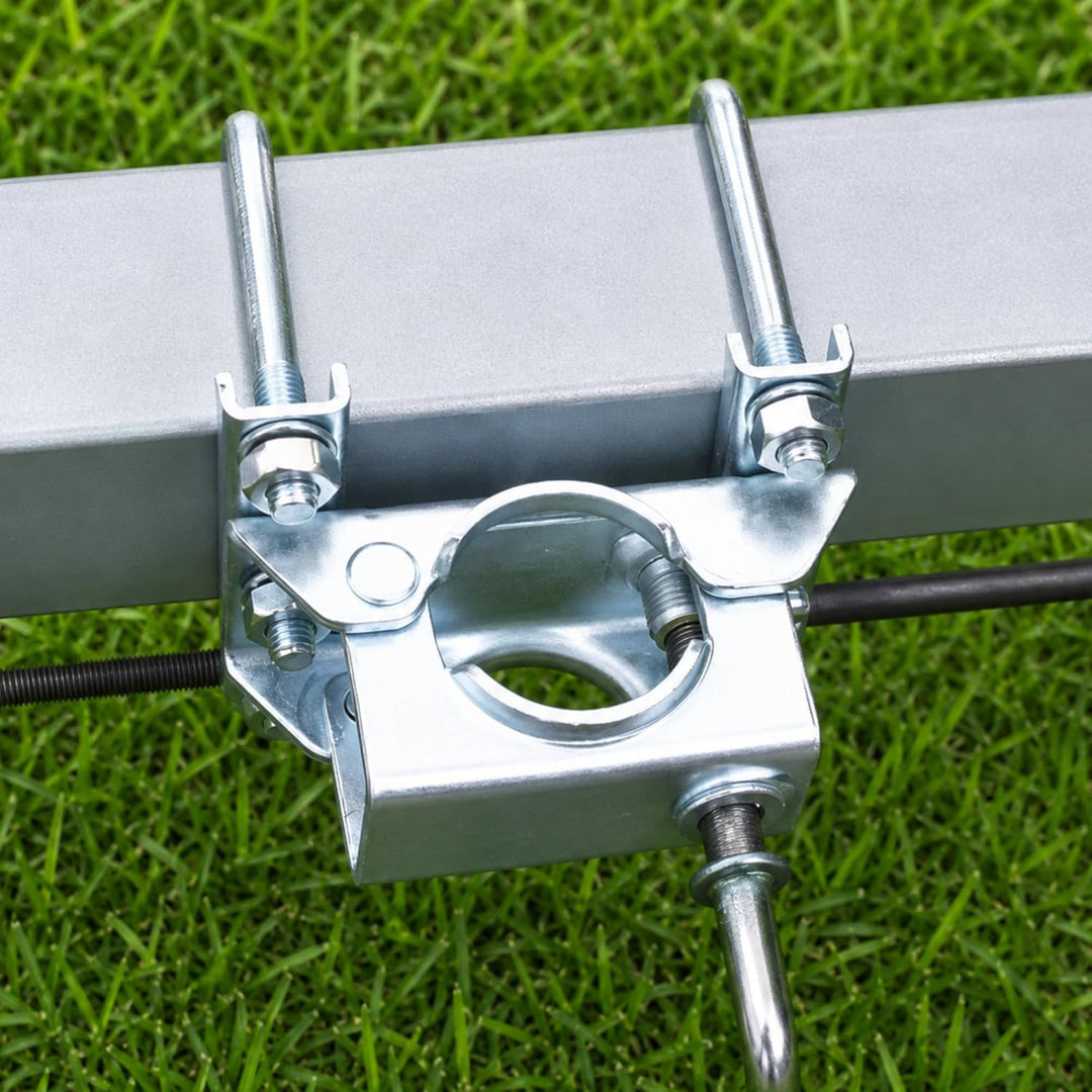 Stützrad Anhänger 150 kg mit Klemmhalter für Vierkantdeichsel 60x60 mm, Vollgummireifen 200 mm, verz