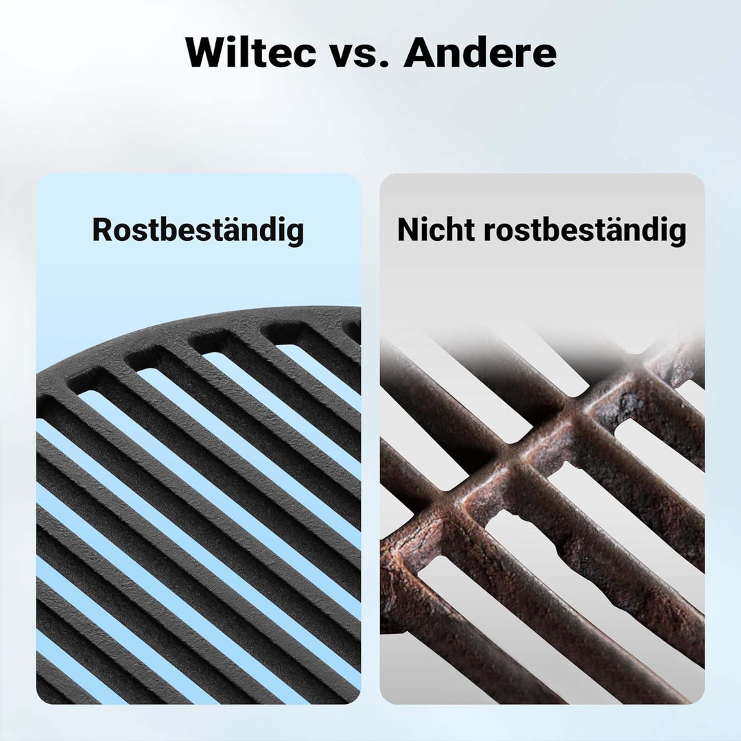 Gusseisen Grillrost rund 54,5 cm massiv für Kugelgrill und Rundgrill Ø 54.5 x 0.9 cm, Ø 54.5 x 0.9 c