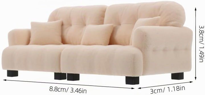 Supvox Massstab Plüsch Mini Couch Modern Miniatur Wohnzimmer Möbel Kleine Möbel für Puppenhaus Dekor