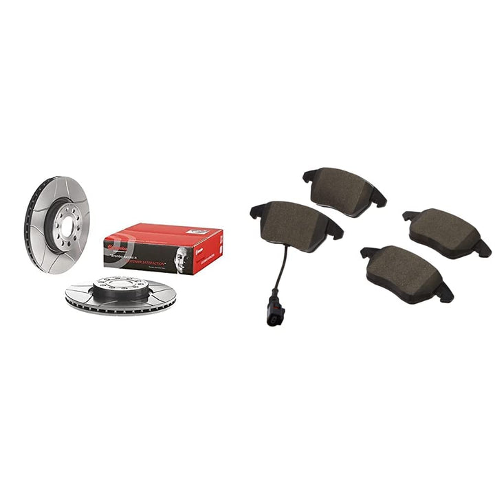 Brembo 09.9772.75 Vordere Bremsscheibe,1 Stück & P 85 075 Bremsbelagsatz, Scheibenbremse - (4-teilig