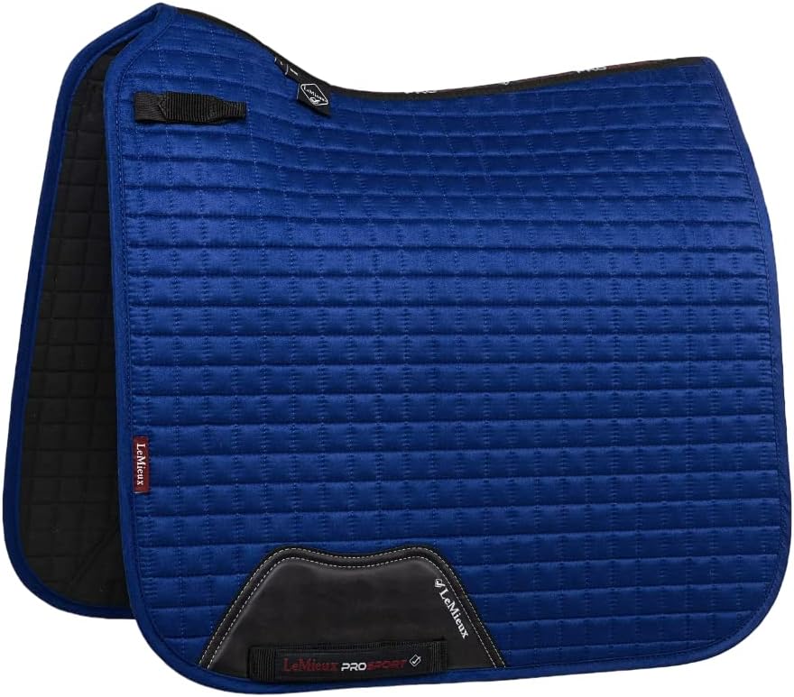 LeMieux Prosport Suede Dressage Square Dressurschabracke L Benetton Blue, L Benetton Blue