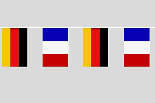 U24 Flaggenkette Deutschland - Frankreich 6,20 m Fahne Flagge Fahnenkette Freundschaft