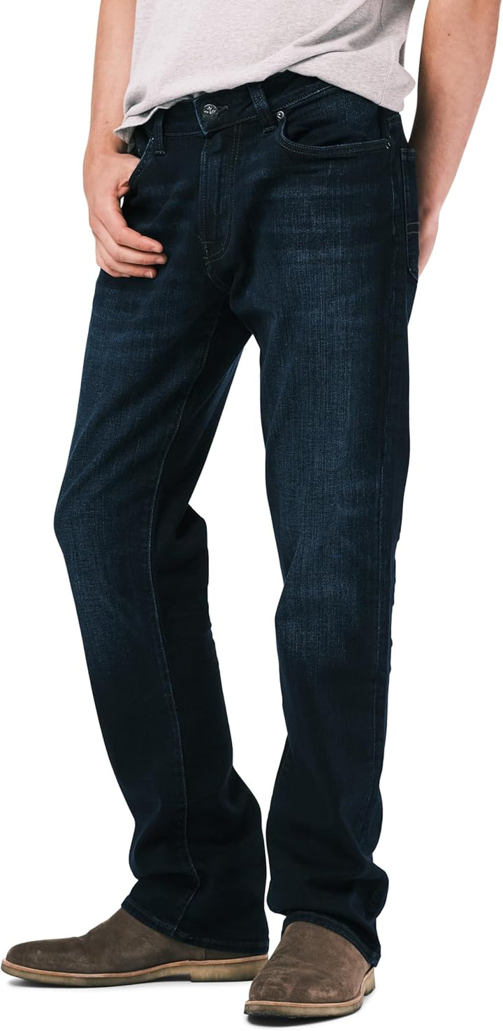 Buffalo David Bitton Herren Slim Boot King Denim Jeans 30W / 30L Whiskered And Sanded Indigo, 30W /
