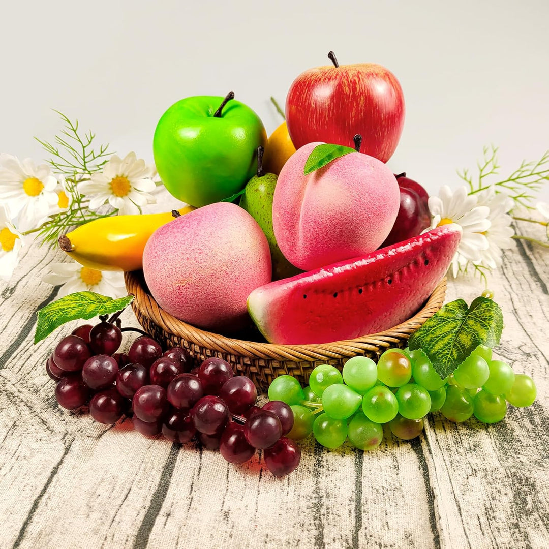 12 Stück künstliche Früchte, künstliche Früchte Set, Simulation Obst für zu Hause, Simulation Obst R