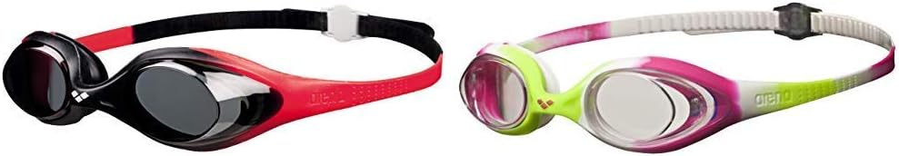 arena Kinder Unisex Training Wettkampf Schwimmbrille Spider Junior (UV-Schutz, Anti-Fog, Harte Gläse