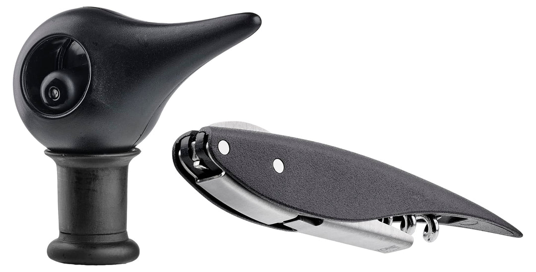 Zone Rocks Korkenzieher u. Weinverschluss Black, Black