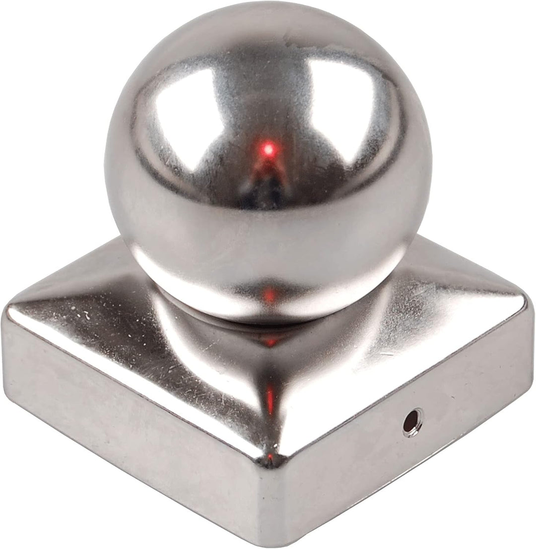 10x Edelstahl Pfostenkappe Abdeckkappe für Pfosten Kugel 91 mm 9x9 cm