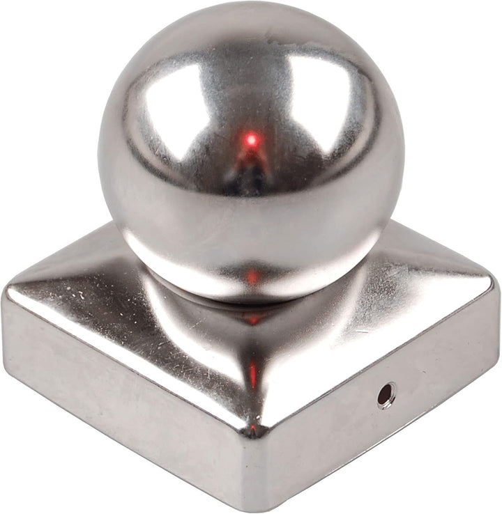 10x Edelstahl Pfostenkappe Abdeckkappe für Pfosten Kugel 91 mm 9x9 cm