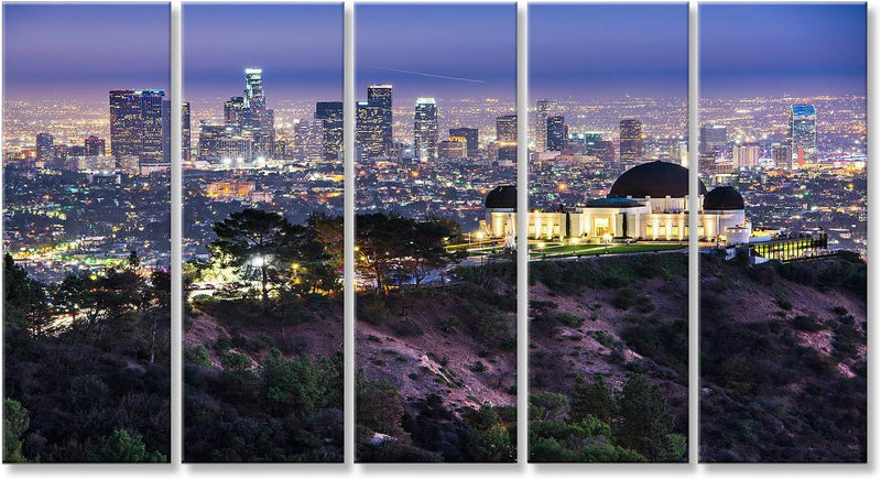 islandburner Bild Bilder auf Leinwand Griffith Obervatory und im Stadtzentrum Skyline Los Angeles Wa