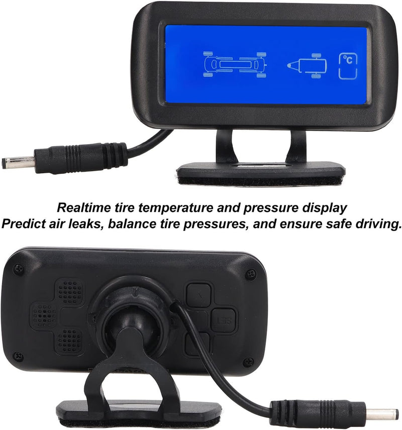 KIMISS Reifendruckkontrollsystem, Reifendruckkontrollsystem TPMS mit 6 Externen Sensoren IP67 Wasser