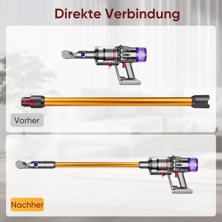 BIHARNT Verlängerungsrohr für Dyson V11 V15 V10 V8 V7 Stabstaubsauger,Ersatz Teleskoprohr Schnellspa