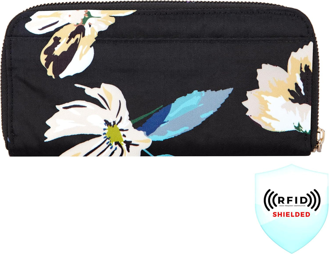 Travelon Geldbörse, RFID-blockierend, mit einem Reissverschluss 7.75”W x 4”H x 0.75”D Mitternachtsbl