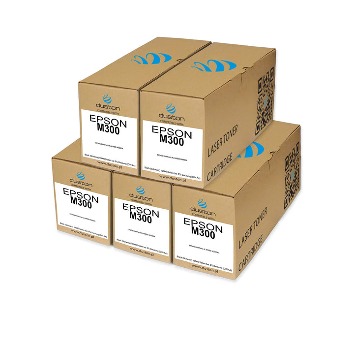 duston 5X M300, S050691 Schwarz Toner kompatibel zu Epson ALM300D M300DN