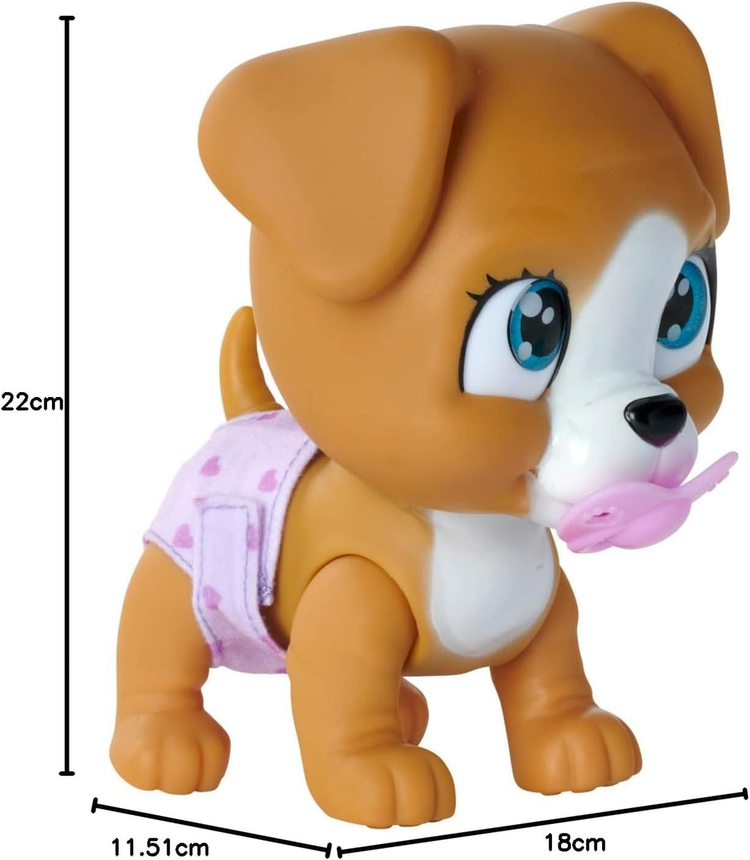 Simba 105953050 – Pamper Petz Hund, mit Trink- und Nässfunktion, Spielzeughund für Kinder ab 3 Jahre