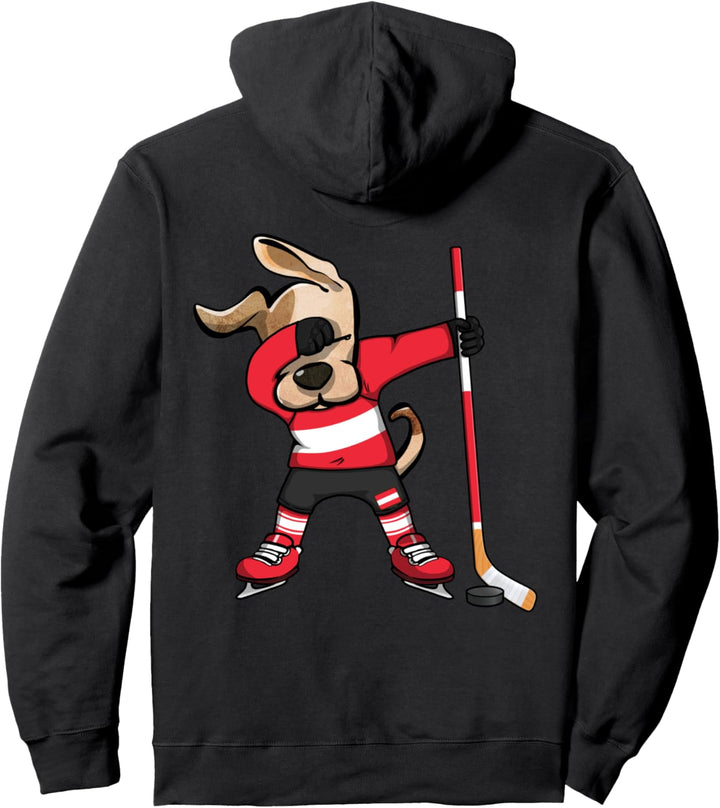 Lustiger Dabbing Dog Austria Eishockey-Fans Jersey Dab Player Pullover Hoodie