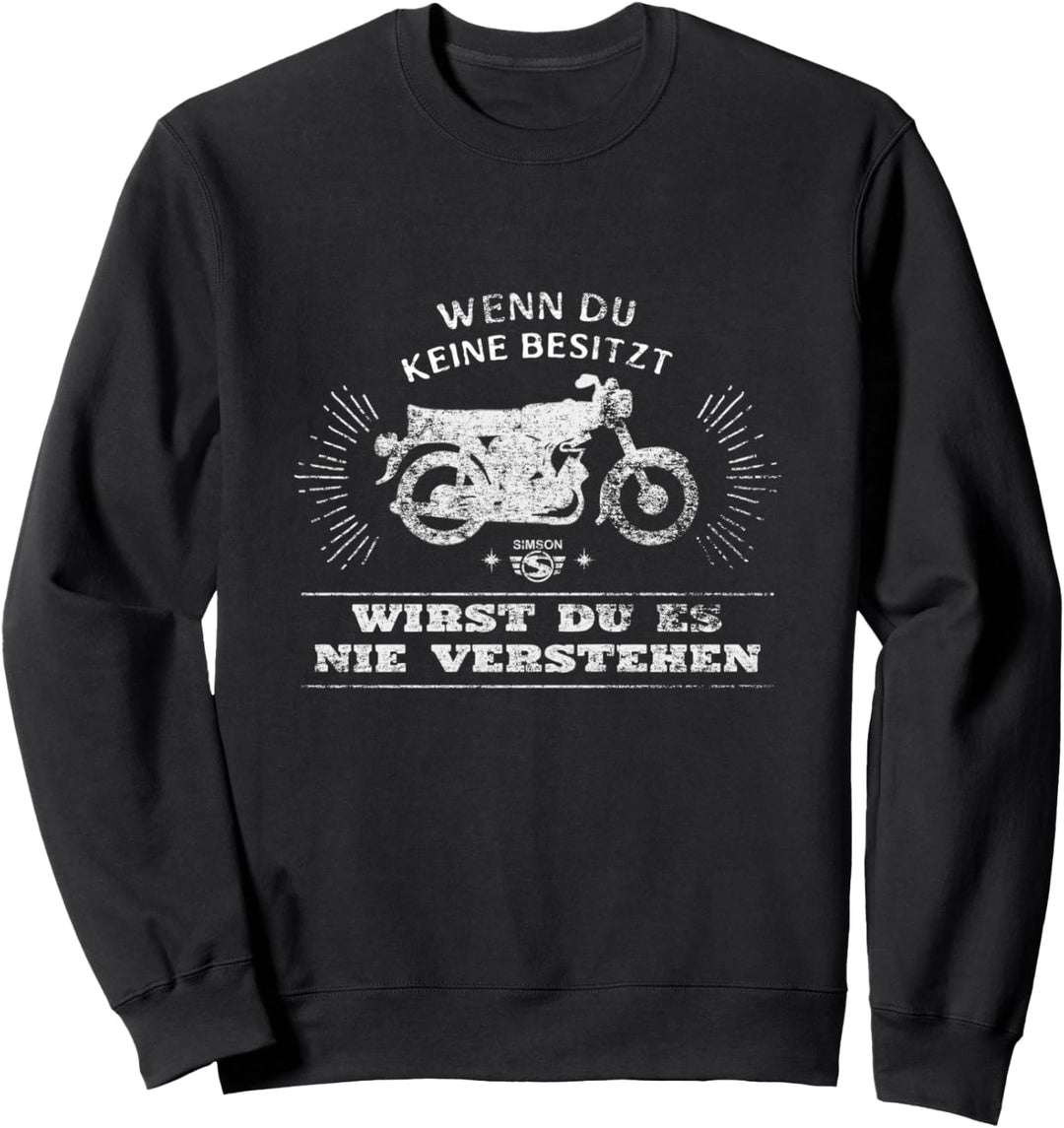 Suhl Simson S50 S51 Zweitaktmotor Fan Liebe stolzer Besitzer Sweatshirt