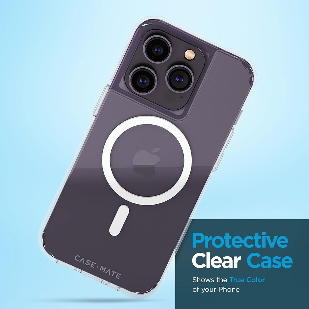 CaseMate Robuste Schutzhülle für iPhone 14 Pro Max – transparent [3 m Fallschutz] [kompatibel mit Ma